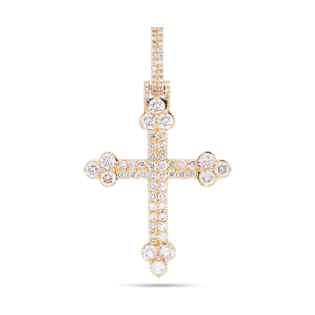  Round Diamond Luxurious Cross Pendant For Women