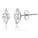  Marquise Cut Diamond Stone Stud Earring For Women