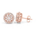 Round Diamond Stud Earrings 