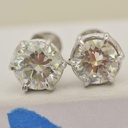 Round Cut Diamond Stud Earring For Women