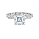  Asscher Cut Twisted Engagement Ring For Women