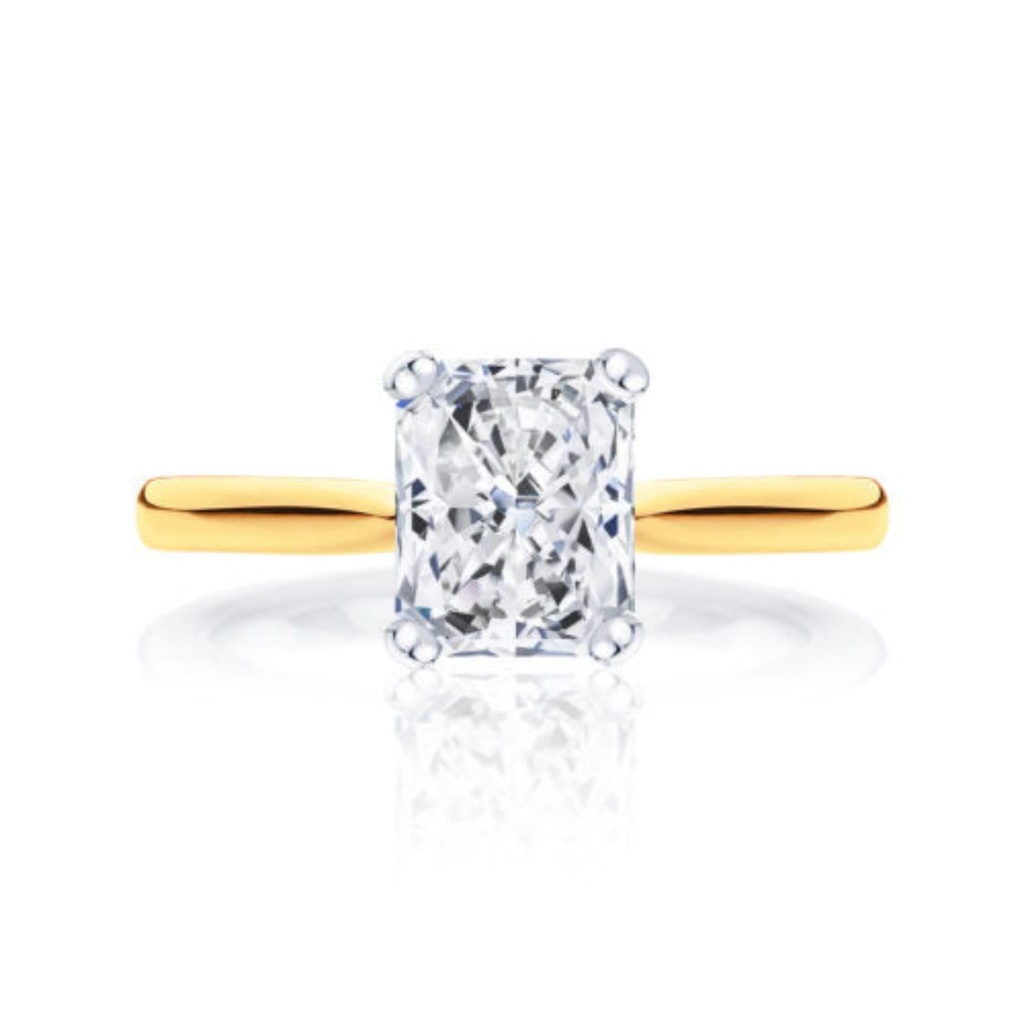  Radiant Cut Engagement Solitaire Ring For Women