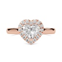  Heart Cut Diamond Engagement Halo Ring For Women