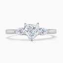  Heart Shape Three Stone Engagement Ring For Women