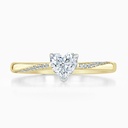Heart Shape Cathedral Engagement Ring For Women
