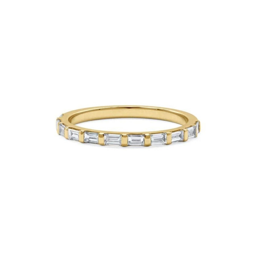  Baguette Shape Moissanite Wedding Band For Men's 