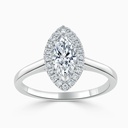  Marquise Cut Halo Engagement Ring For Women