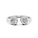  Heart Shaped Toi Et Moi Engagement Ring For Women