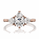 Pear Shaped Three Stone Engagement Ring For Women