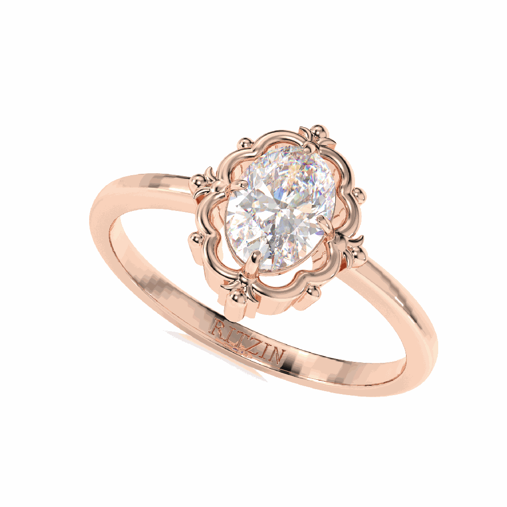 Oval Diamond Engagement Ring for Women