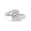  Bypass Round Shape Moissanite Engagement Ring