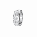  Round Cut Two Row Prong Set Hoop Earrings for Women