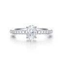  Oval Cut Diamond Engagement Ring For Women