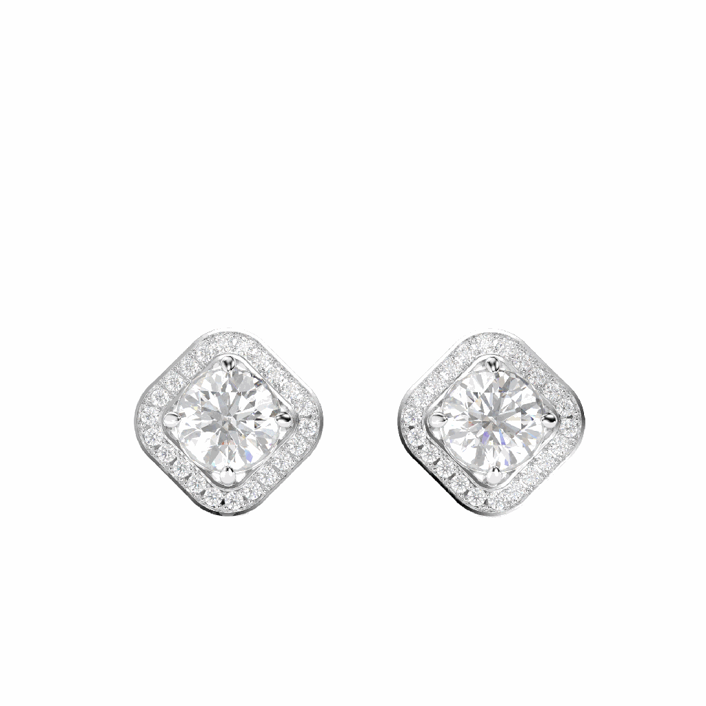 Round Diamond Earring