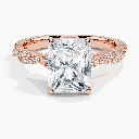  Radiant Cut Twisted Engagement Ring For Women
