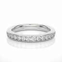 Round Channel Set Lab Diamond Eternity Wedding Band 