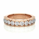  Round Cut Channel Set Lab Wedding Band For Women