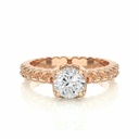  Round Cut 4 Prong Set Solitaire Diamond Engagement Ring For Women