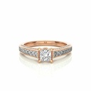  Princess Cut Solitaire With Accent Diamond Engagement Ring For Women