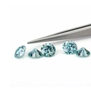 Loose Moissanite Blue Clean Round Cut 2.00 MM