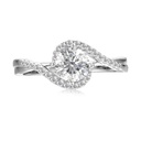 Rings for Women Diamond Engagement Rings, Clarity Brilliant Round Cut, White Gold Plated  Ring for Wedding, Promise, Anniversary and Bridal Gift