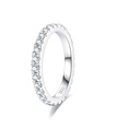  Eternity Rings  Clarity Round Brilliant Cut  Diamond S925 Sterling Silver Stackable Wedding Anniversary Bands for Women with Certificate