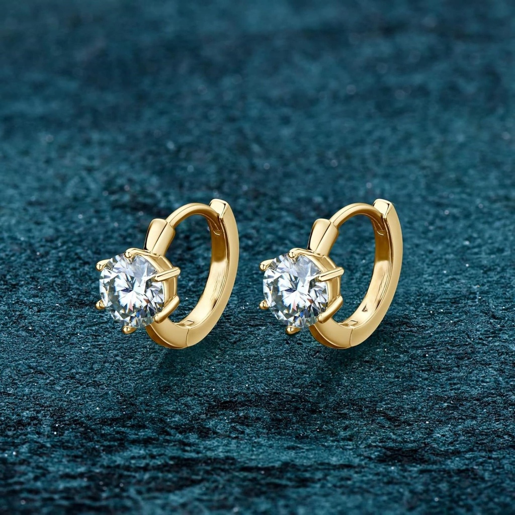  Small Huggie Hoop Earrings for Women, 925 Sterling Silver with 18K White Gold Plating, Hypoallergenic, Jewelry Box Packed Christmas New Year Jewelry Gifts