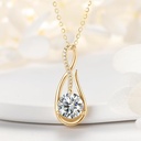  Infinity Necklace, 925 Sterling Silver Lab Created Diamond Pendant Necklace for Women, Anniversary Jewelry Gifts for Wife Girlfriend, Adjustable 18-20 inch