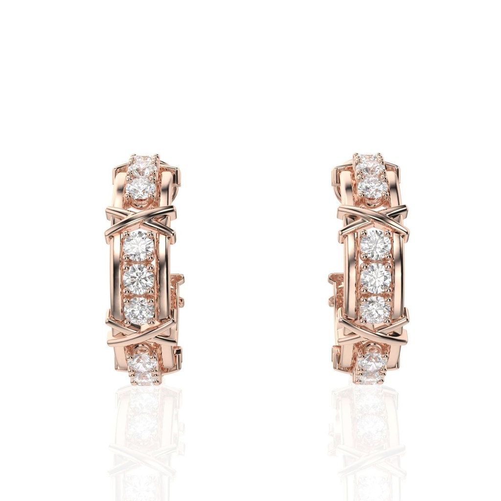 Round Diamond Earrings for Women