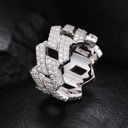 Moissanite Prong Cuban Ring