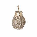  Round Cut Prong Setting Boxing Glove Diamond Pendant