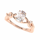 Elongated Cushion Diamond 3 Stone Twisted Engagement Ring for Women
