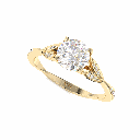 Round Diamond Unique Engagement Ring for Women