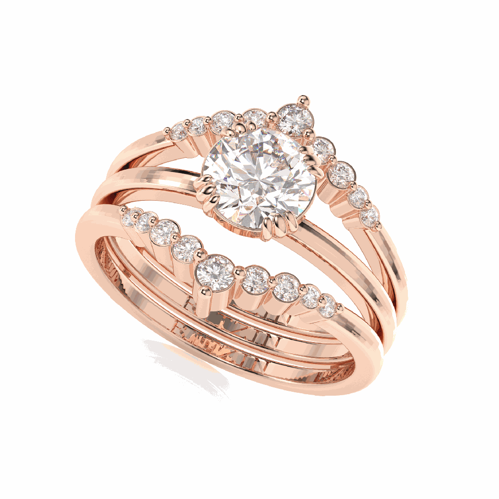 Round Diamond Bridal Ring for Women