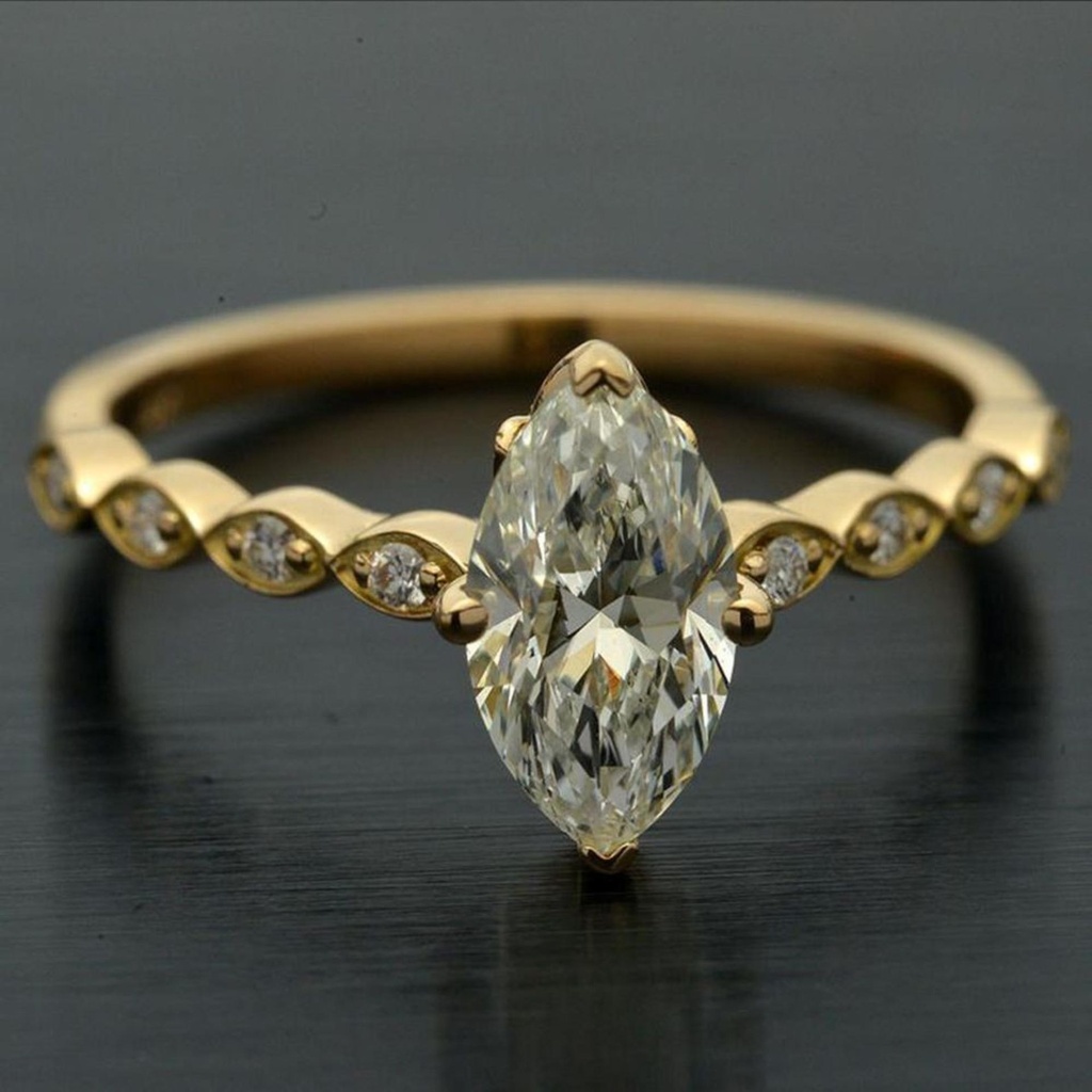 Marquise Diamond Engagement Ring For Women