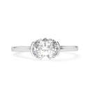  Oval Moissanite East West Engagement Ring Wedding/Bridal Ring Set, East West Oval Solitaire Ring For Women