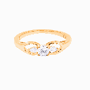  Round Cut & Pear Cut Diamond 3 Stone Wedding Ring For Women