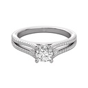 Pointer Round Cut Diamond Engagement Ring 