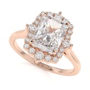  2.00CTRadiant Cut  Engagement Ring, Wedding Proposal Halo Ring For Her, Radiant  Halo Ring, Style Ring