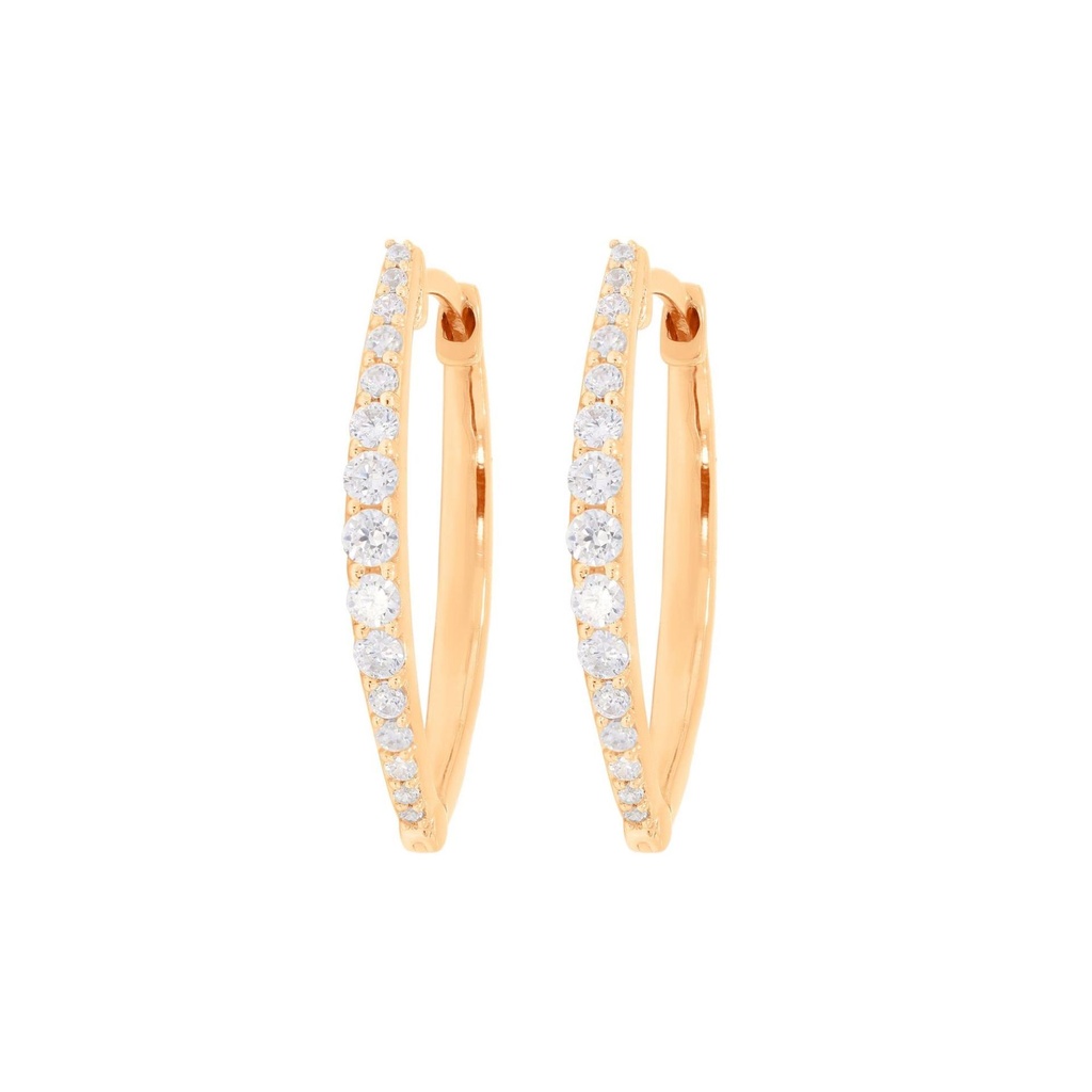  Round Diamond Hinged Huggie Hoop Earring