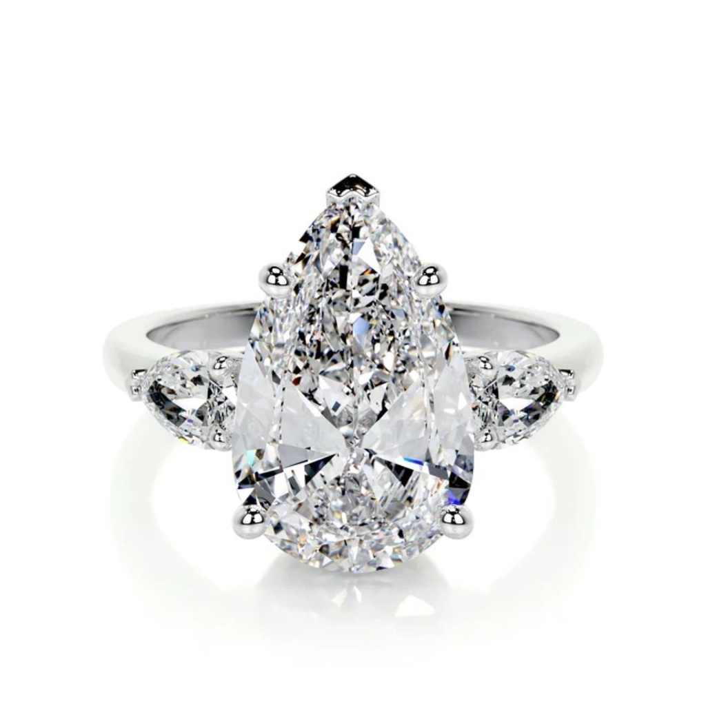 Pear Cut Diamond Solitaire Ring For Women