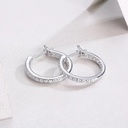 Round Cut Stone Hoop Earrings For Women