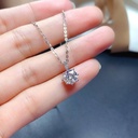 Round Cut Moissanite Solitaire Wedding Pendant
