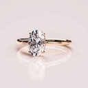  Diamond Engagement Ring,  Oval Cut Diamond Wedding Ring, 14K White Gold Anniversary Gift Ring