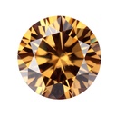 Loose Moissanite Champagne Vivid Brown Clean Round Cut 8.50 MM