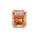 Loose Moissanite Champagne Vivid Brown Clean Radiant Cut 12.00 x 10.00 MM