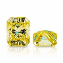 Loose Moissanite Canary Vivid Yellow Clean Radiant Cut 11.00 x 9.00 MM