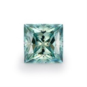 Loose Moissanite Green Clean Princess Cut 9.50 MM