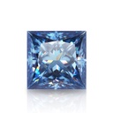 Loose Moissanite Royal Vivid Blue Clean Princess Cut 10.00 MM