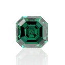 Loose Moissanite Emerald Vivid Green Clean Asscher Cut 8.50 MM